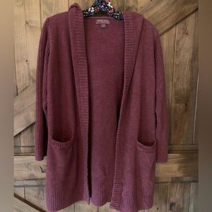 Barefoot Dreams Cozy Lite Hooded Cardigan Sweater. Size L.
